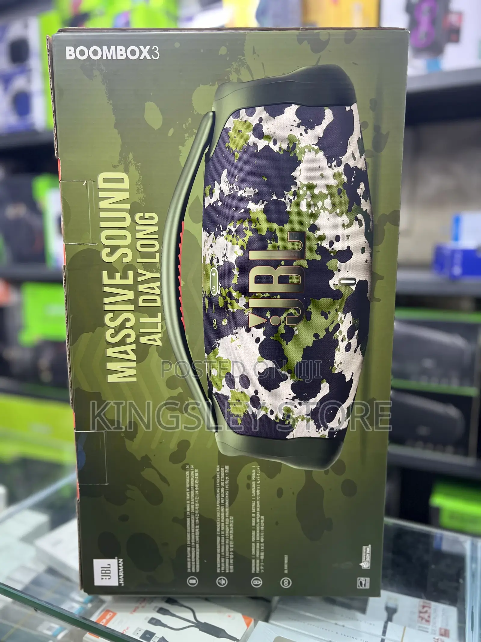 JBL Boombox 3 Wireless Bluetooth Water Portable Speaker Camo