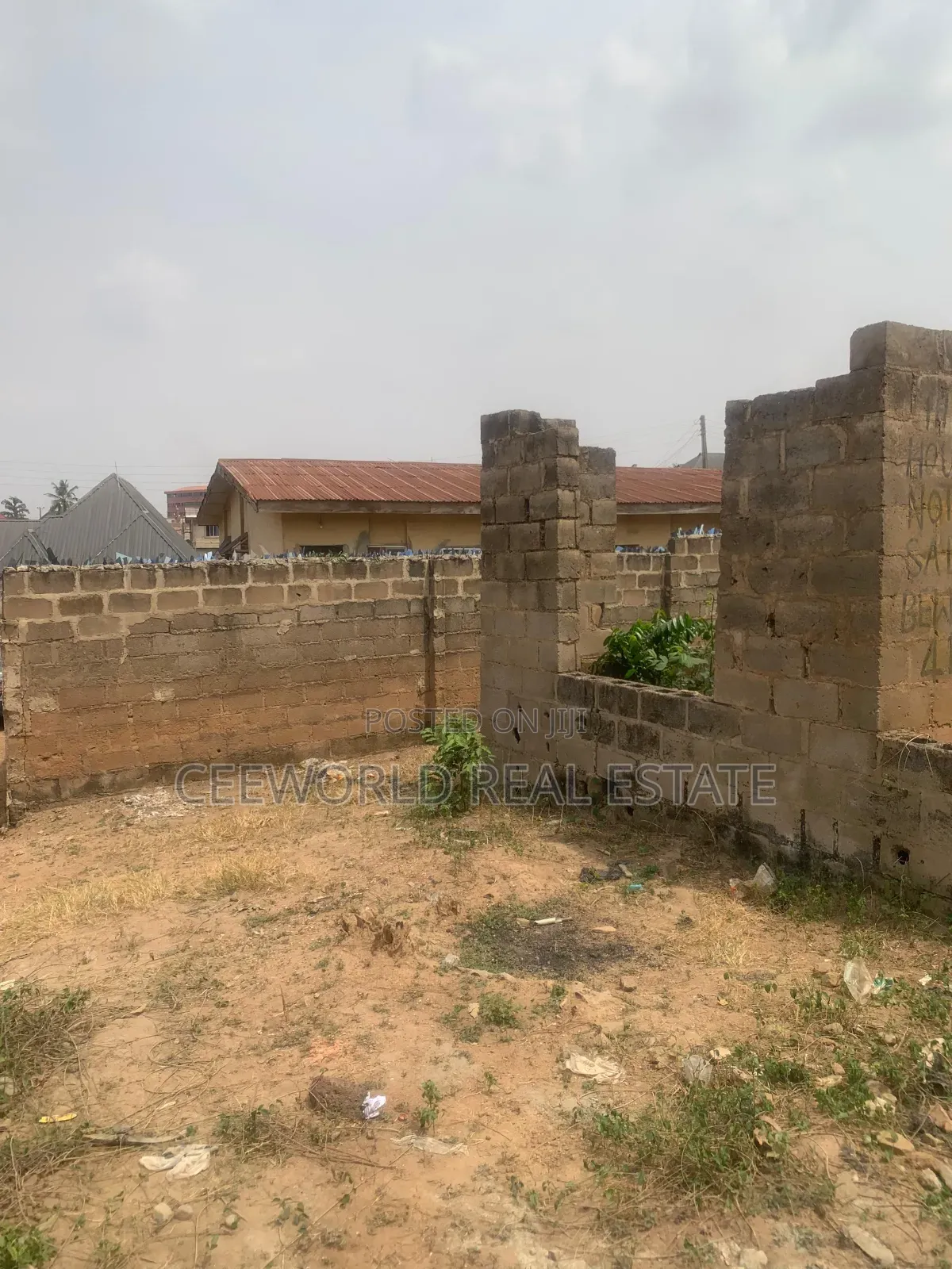 A Standard Plot of Land With an Incomplete Building