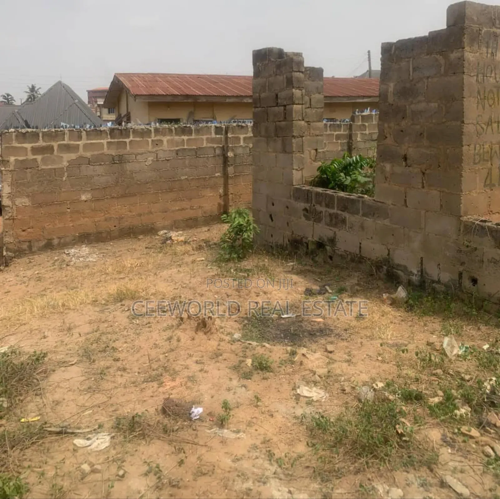 A Standard Plot of Land With an Incomplete Building