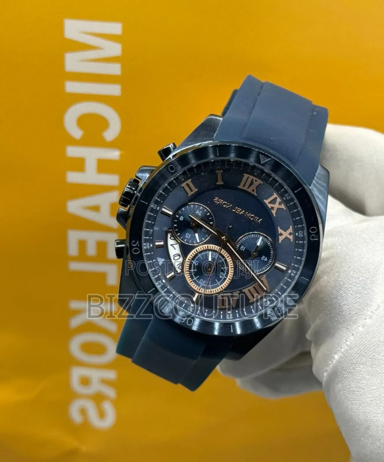 Original Michael Kors, Blue Dial, Genuine Leather Strapwatch