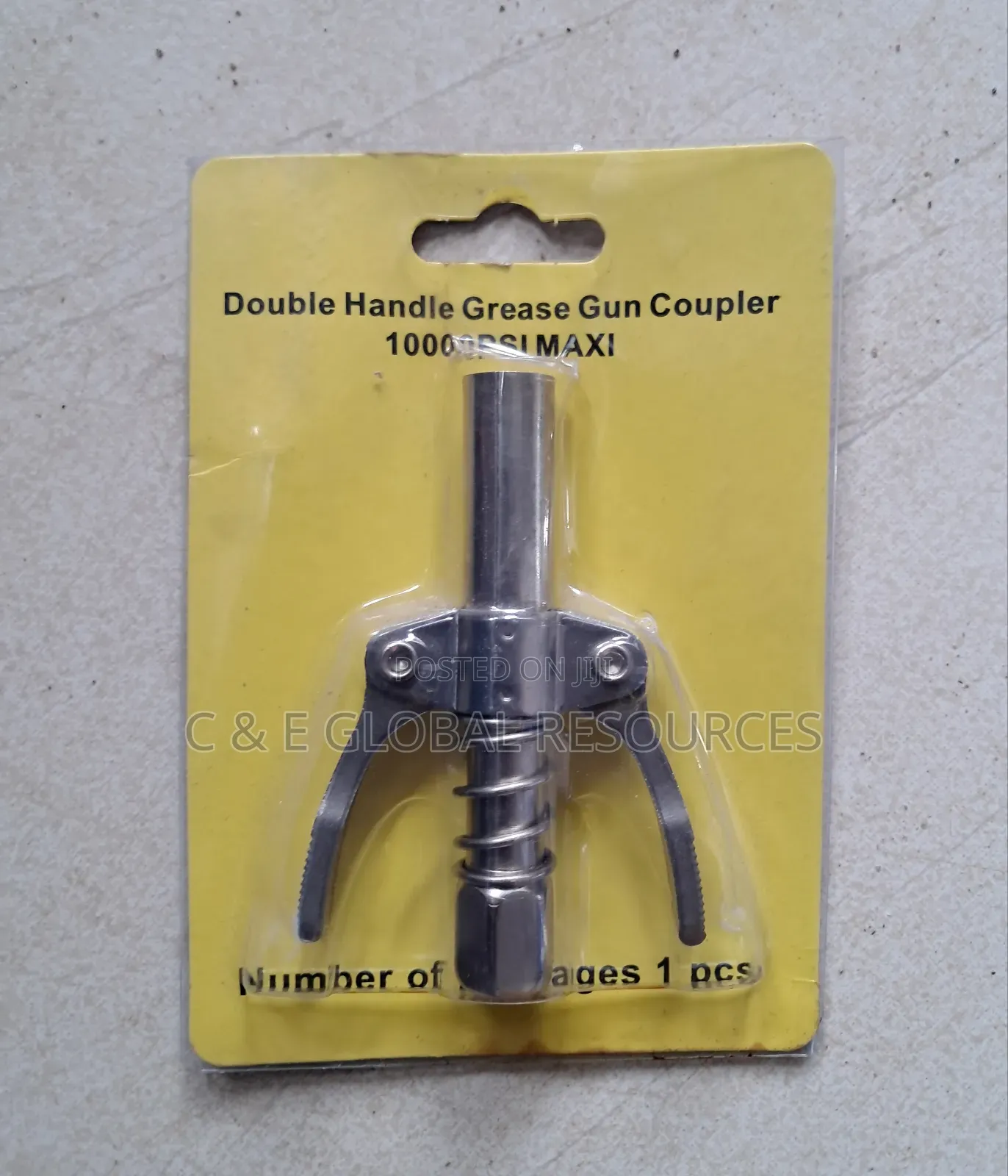 Double Handle Grease Gun Coupler (10,000 Psi Maxi)