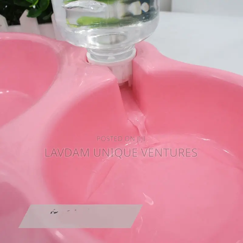 Non-Spill Dog Cat Feeding Bowl Water Dispenser 2-in-1
