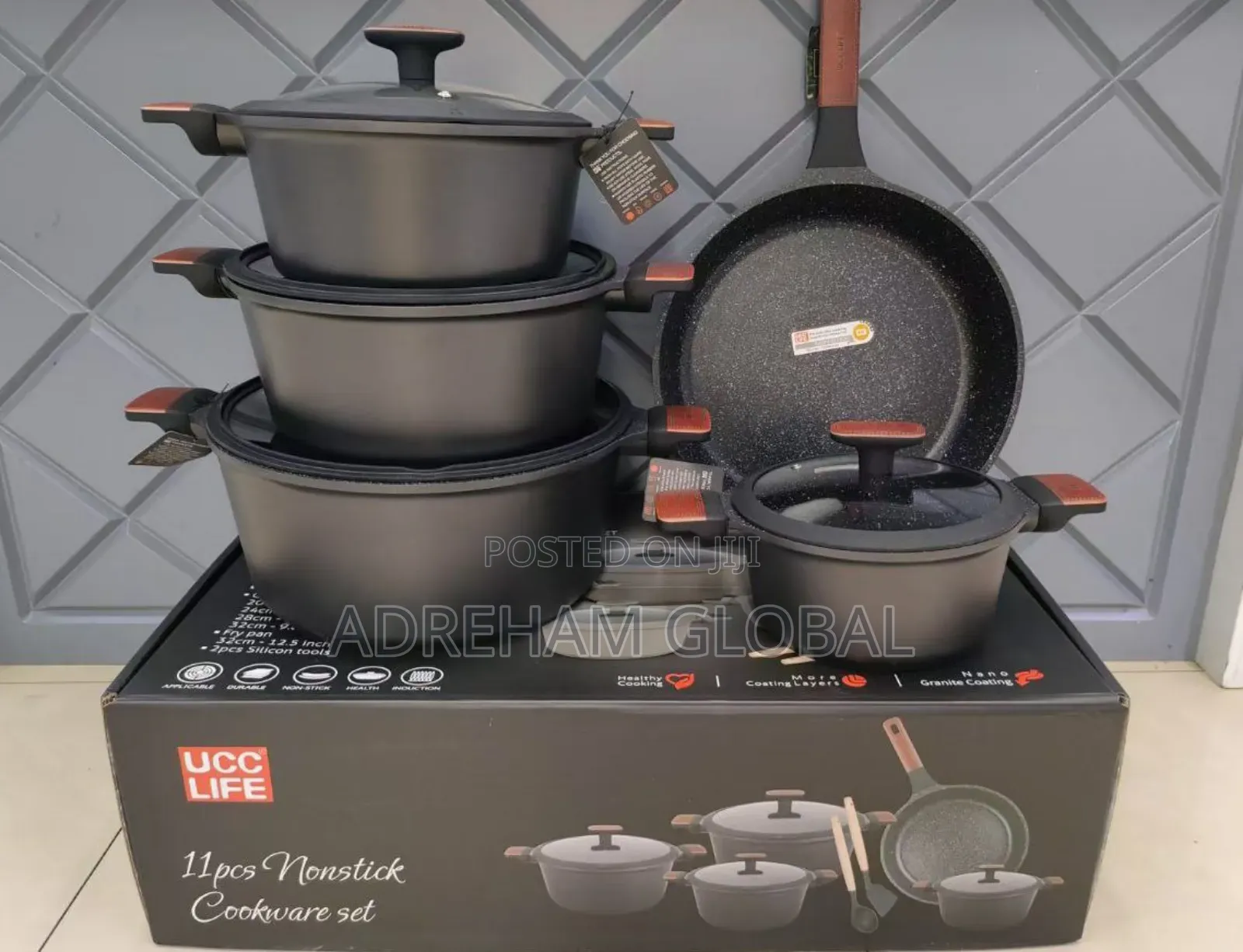 Ucclife Pot 11pcs Non Stick Cookware Set