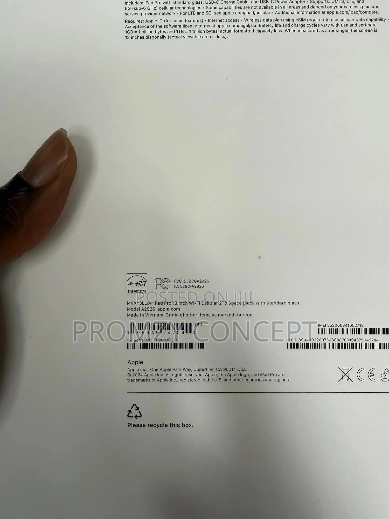 New Apple iPad Pro 13 (2024) 2 TB Black