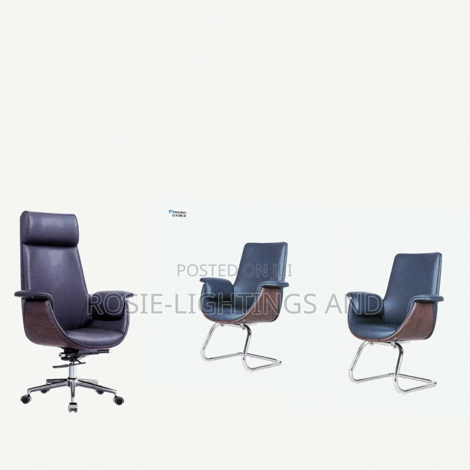 Set of Executive Boss Office Chair Visitor's Chairs