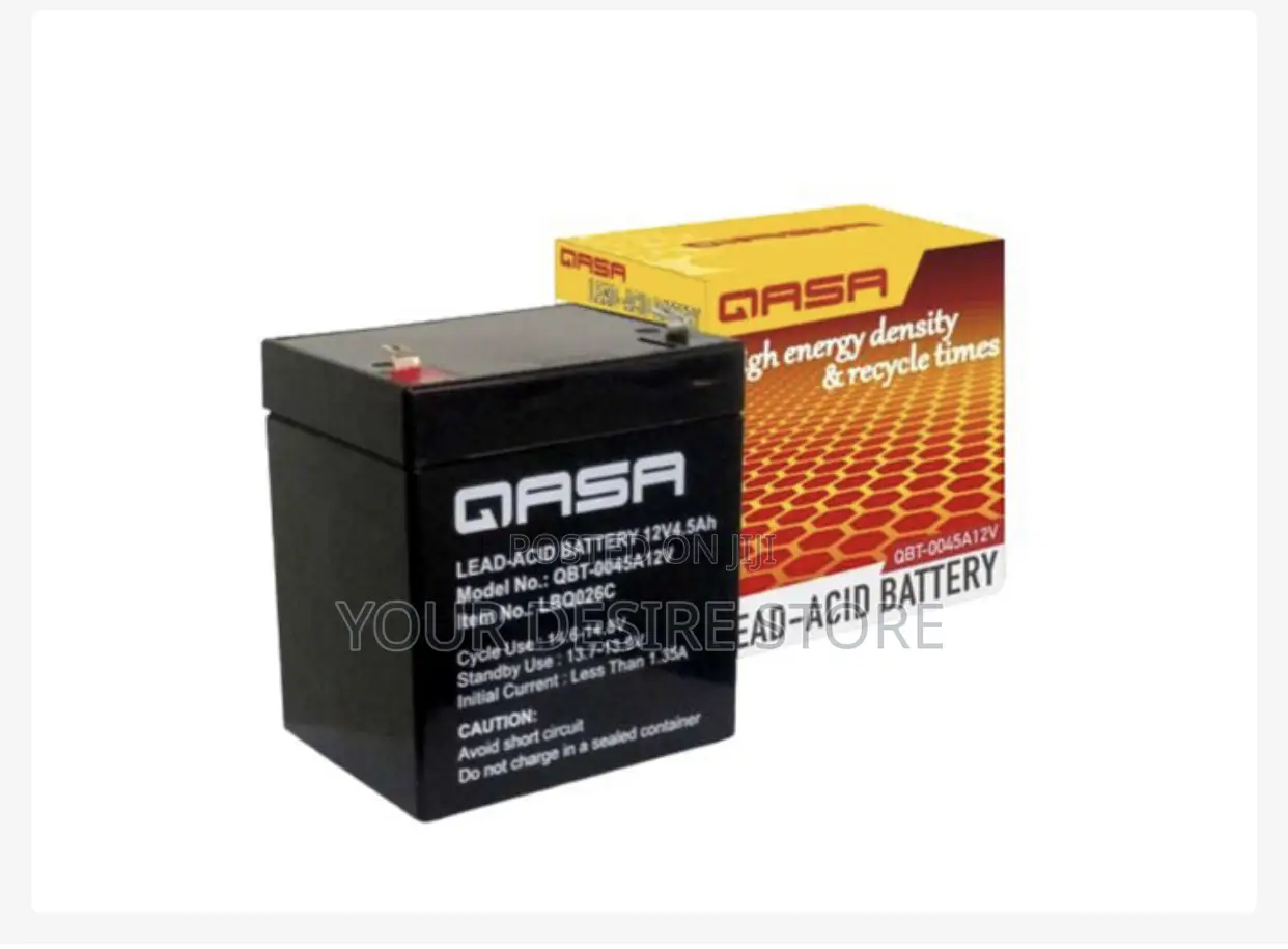 Qasa 12v 4.5ah Pin Type Rechargeable Fan Replacement Battery
