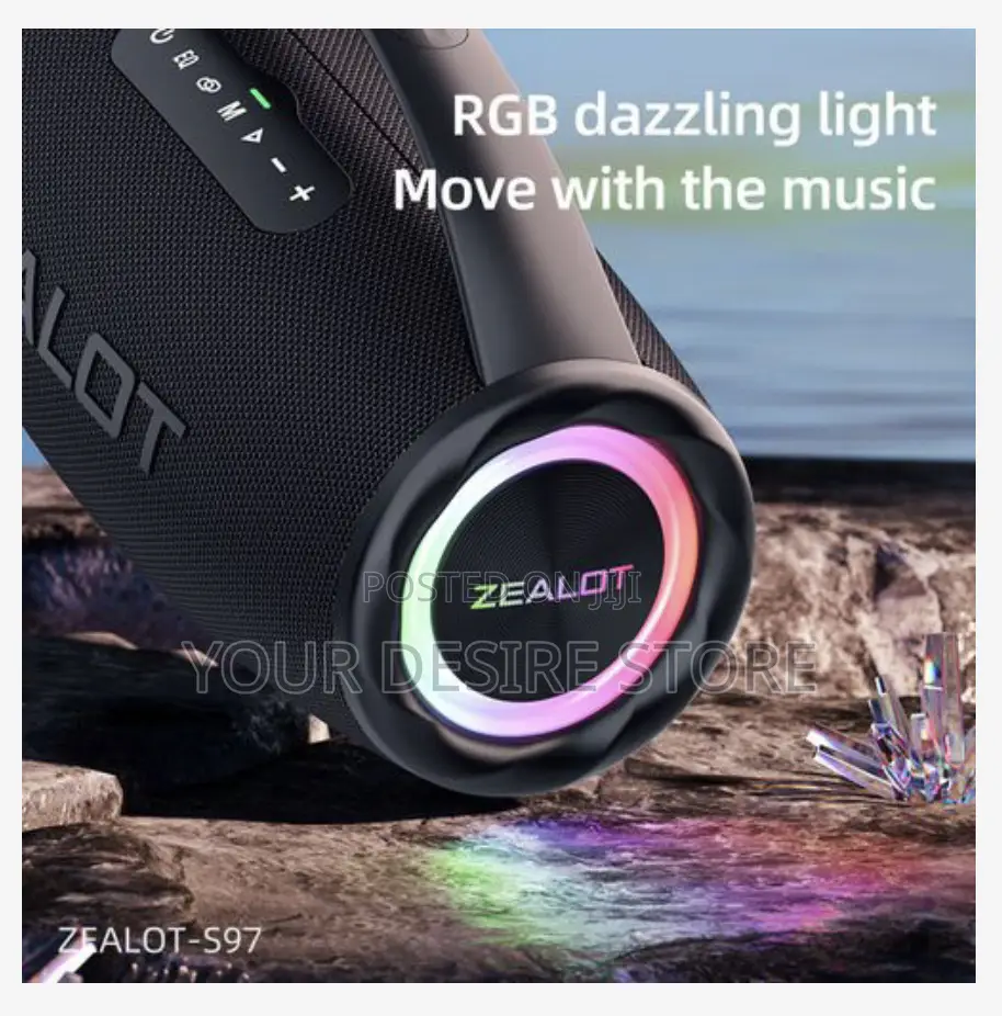 Zealot 80w Super Bass Bluetooth Speaker With 16000mah
