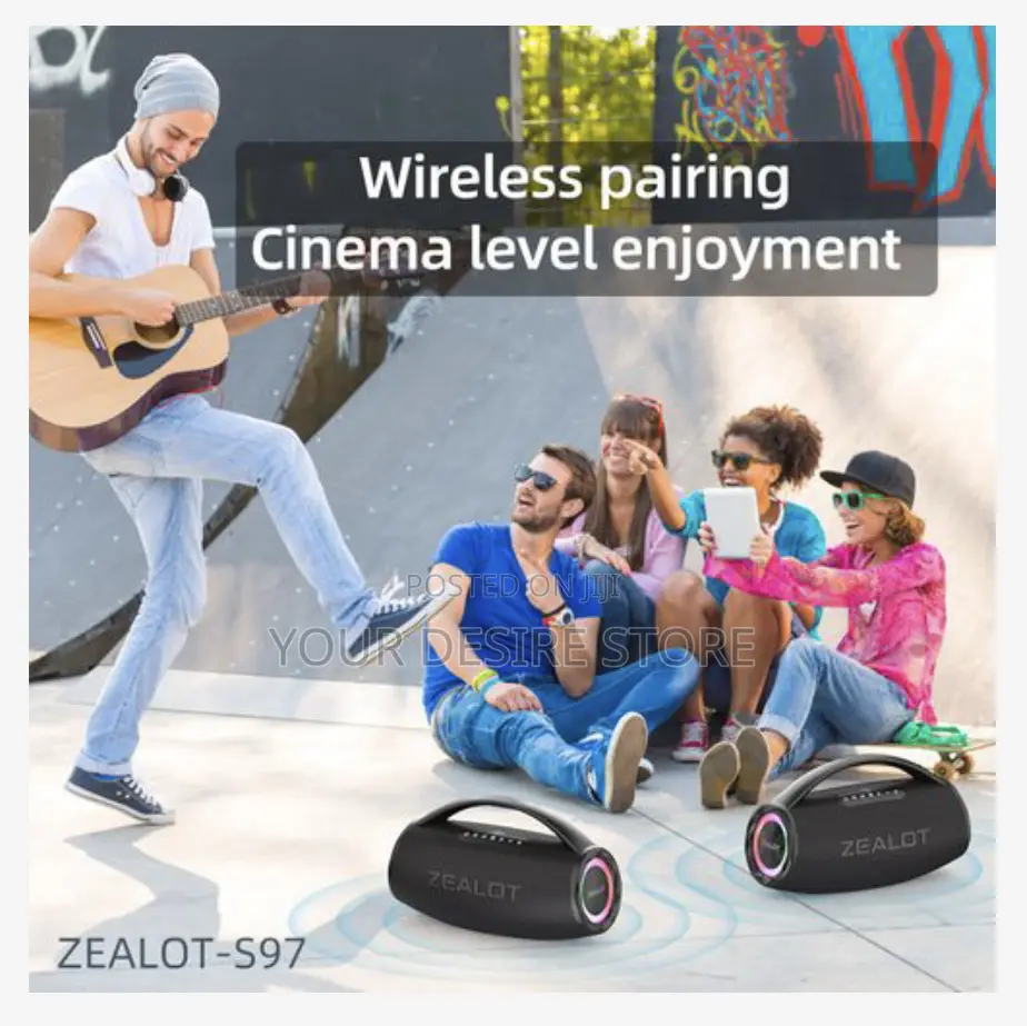 Zealot 80w Super Bass Bluetooth Speaker With 16000mah