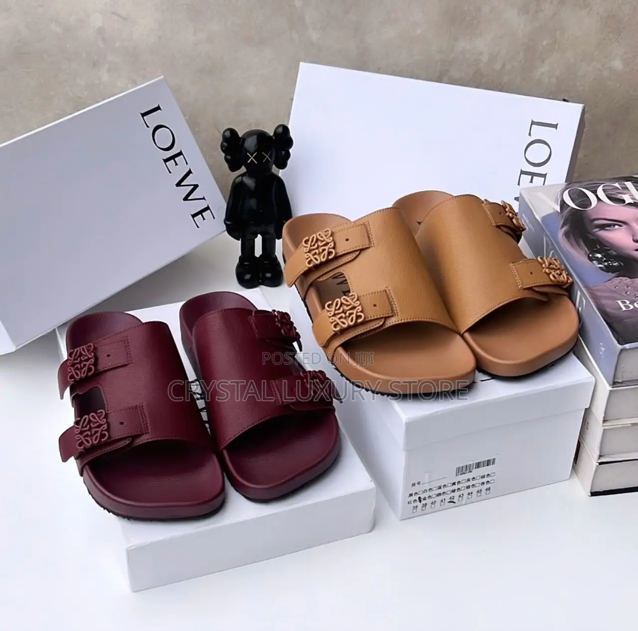 Loewe Quality Luxury Men Genuine Leather Slip-On