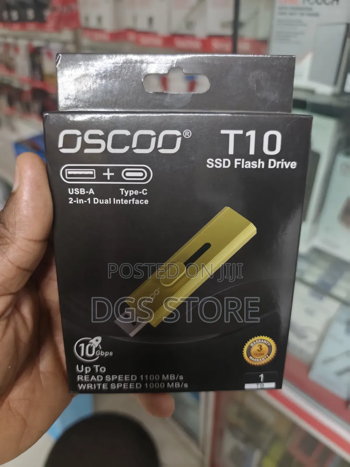 Oscoo T10 SSD Flash Drive USB a + Type C 1tb