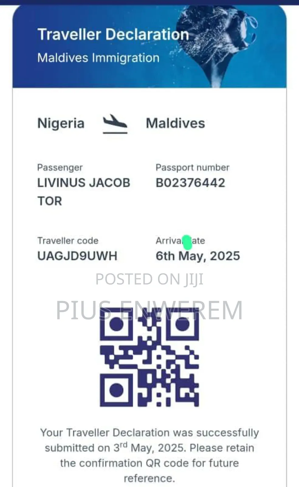 Maldives Tourist Visa With Job Link (100%)