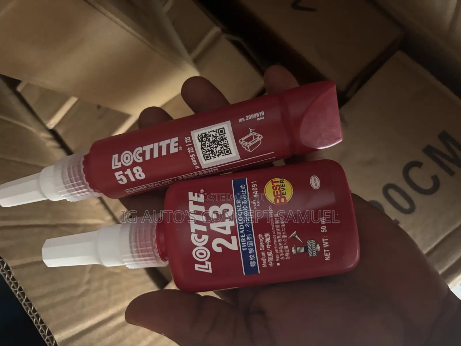 Loctite 243,424,518,Available
