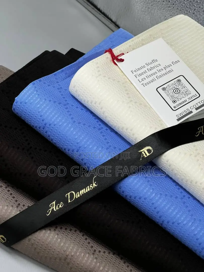Original Swiss Cotton Ace Damask Brocade Atiku Voile