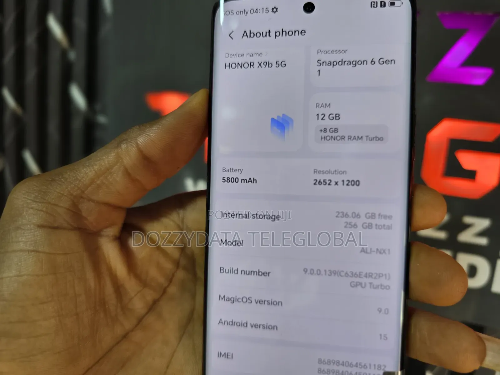 Honor X9b 5G 256 GB Black