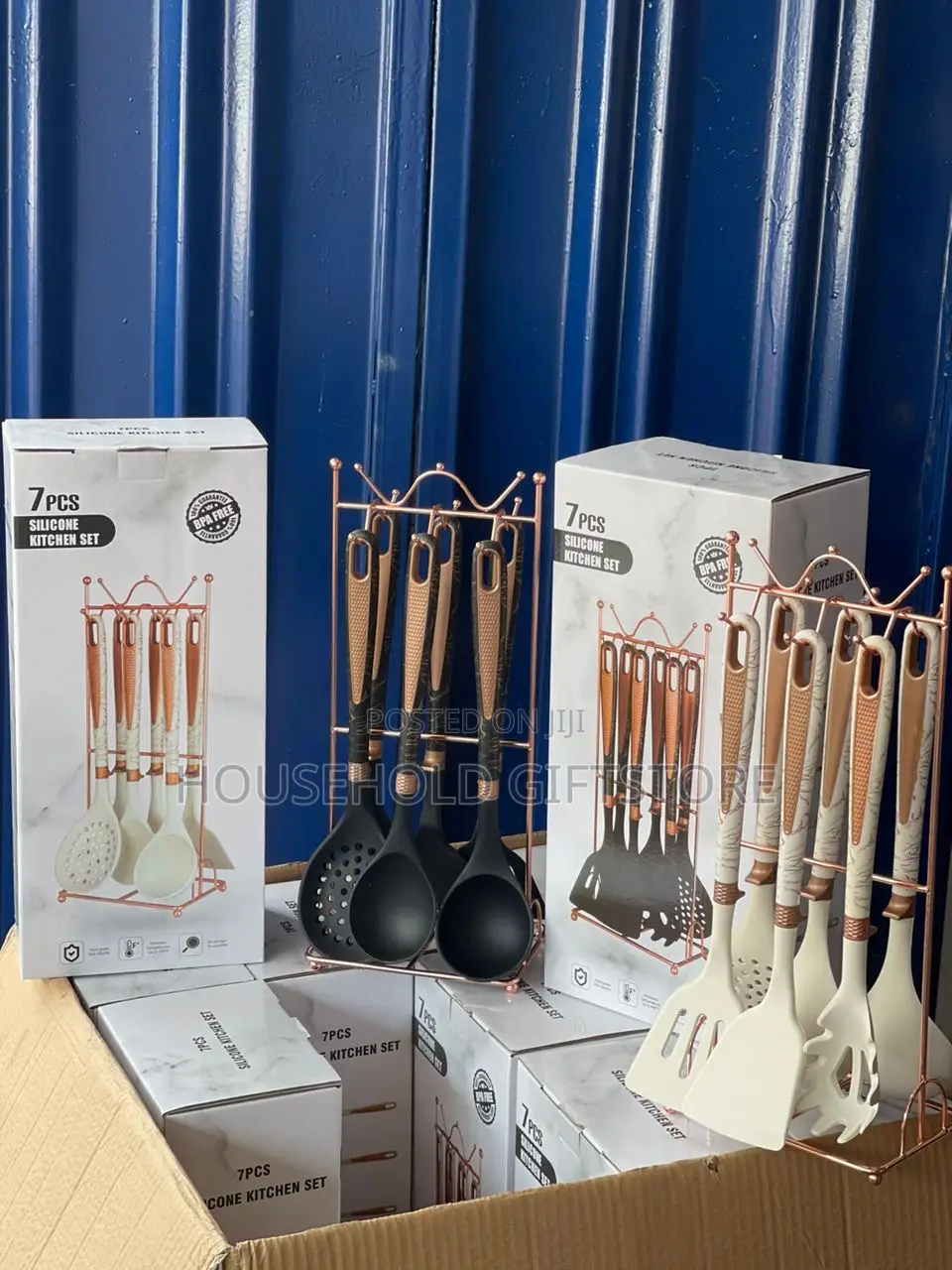 7pcs High Grade Silicone Cooking Spoon Set