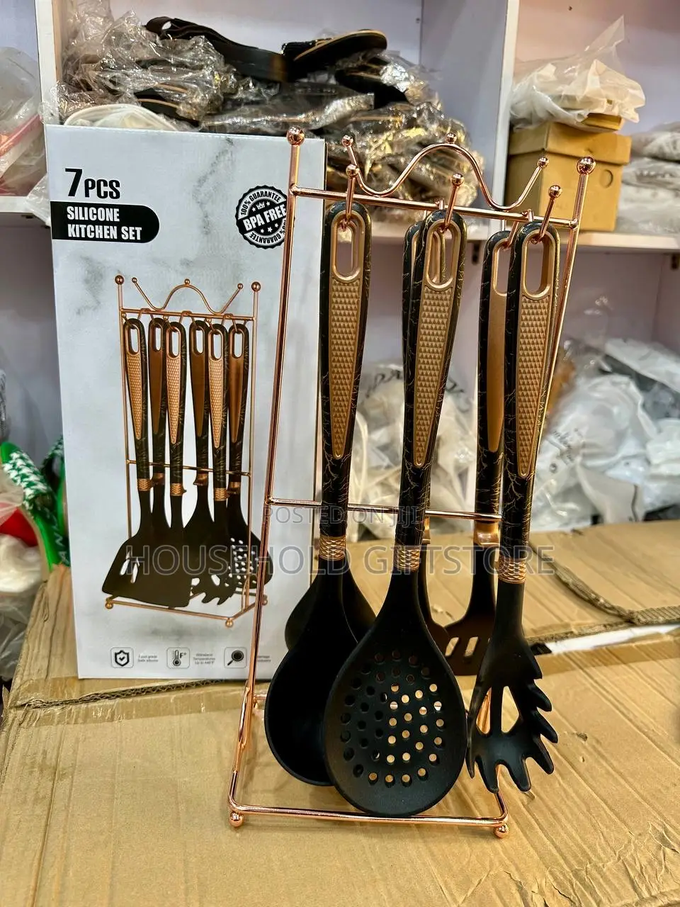 7pcs High Grade Silicone Cooking Spoon Set
