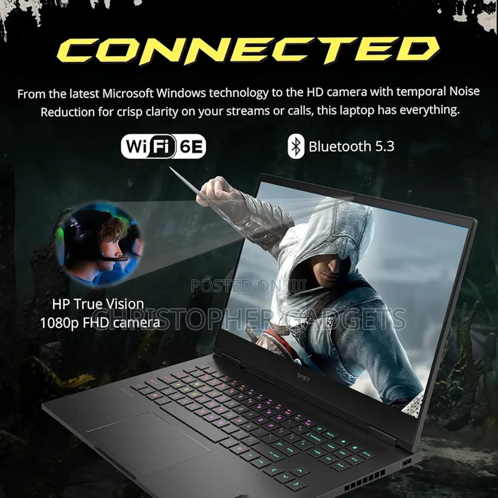 New Laptop HP Omen 16 16GB AMD Ryzen 9 SSD 512GB