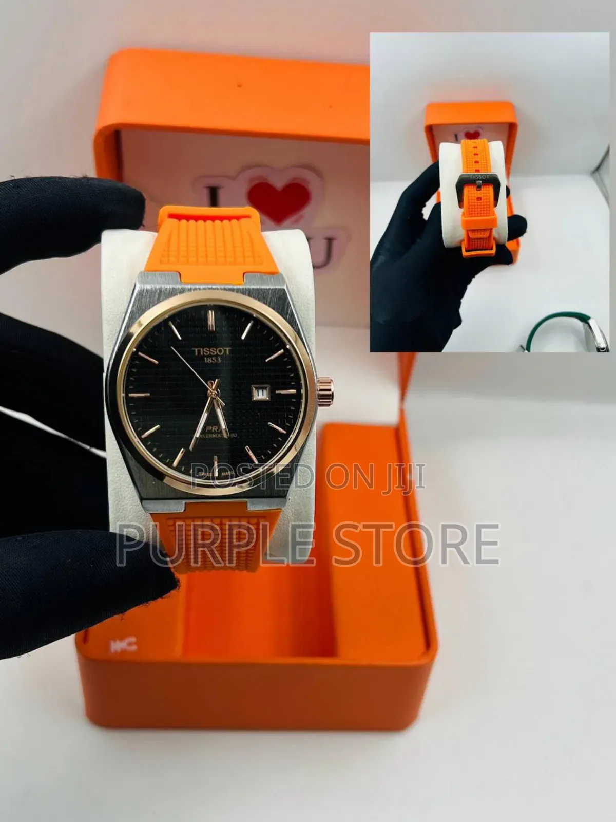Tissot PRX Powermatic Rubber Strap Wristwatch