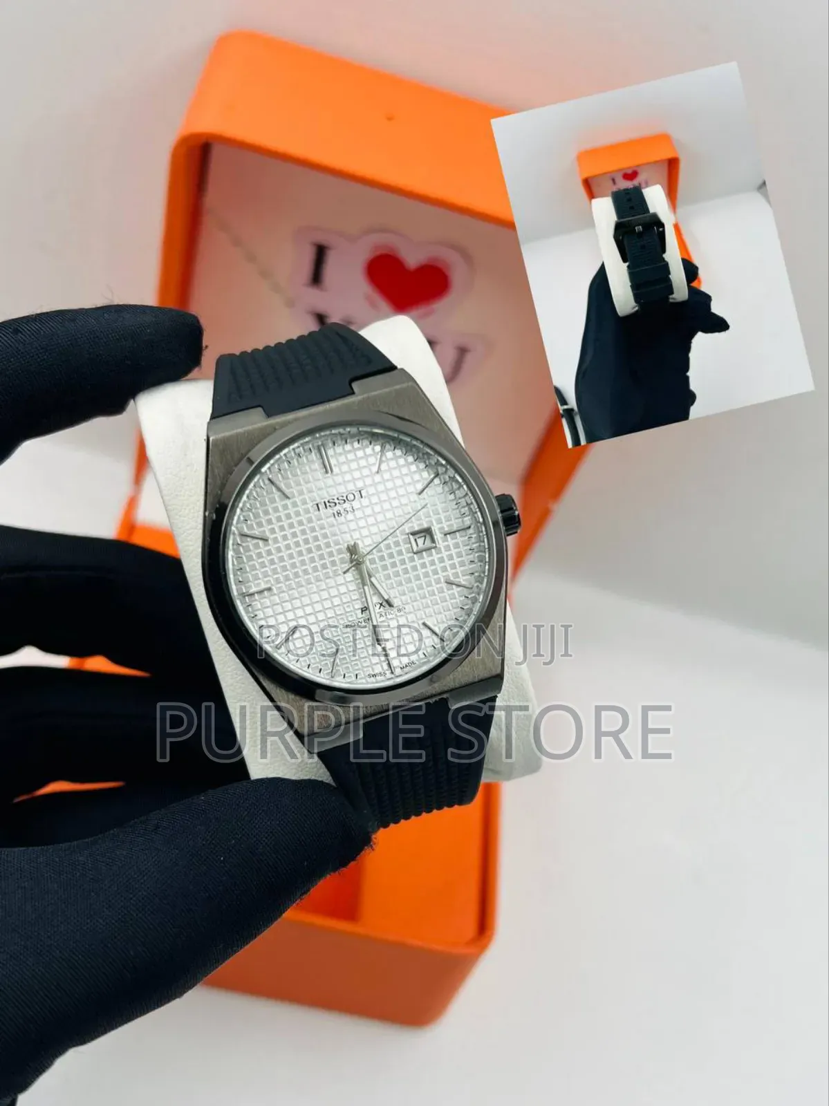 Tissot PRX Powermatic Rubber Strap Wristwatch