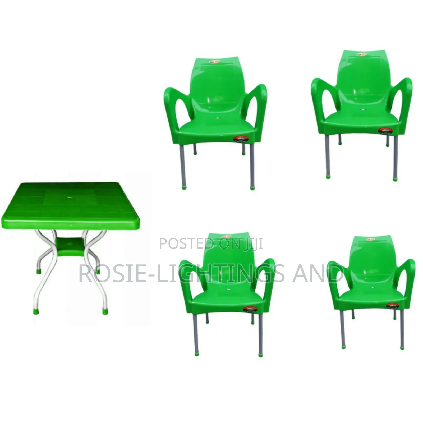Set of Outdoor Restaurant Square Table Chairs