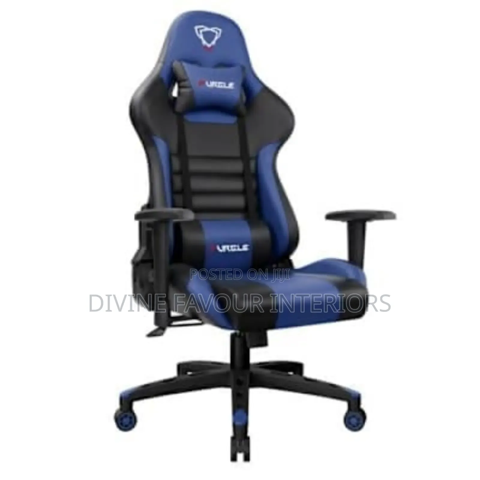 Executive Furgle Gaming Chair With Footrest - Black/Blue