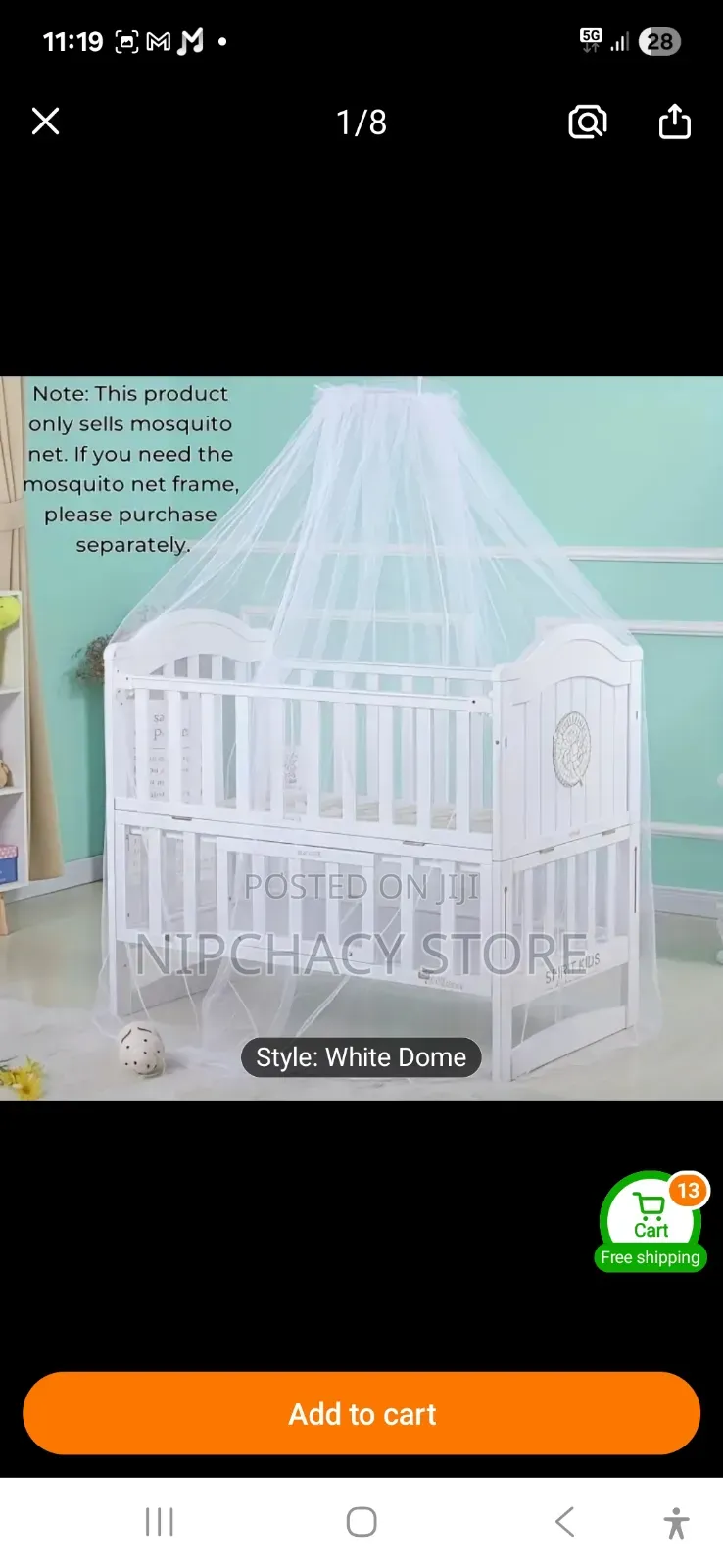 Baby Royal Standing Mosquito Net With the Iron Stand