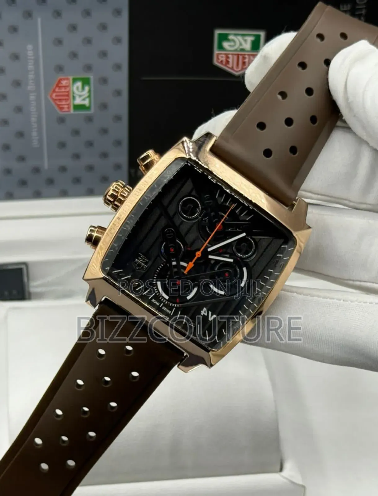 Original Tag Heuer Brown Genuine Leather Strap Watch