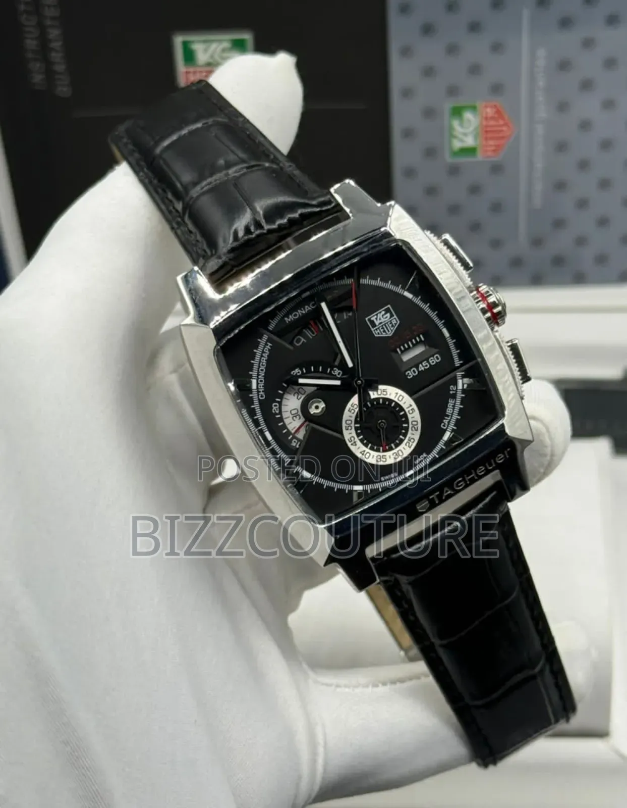 Original Tag Heuer Genuine Leather Black Watch