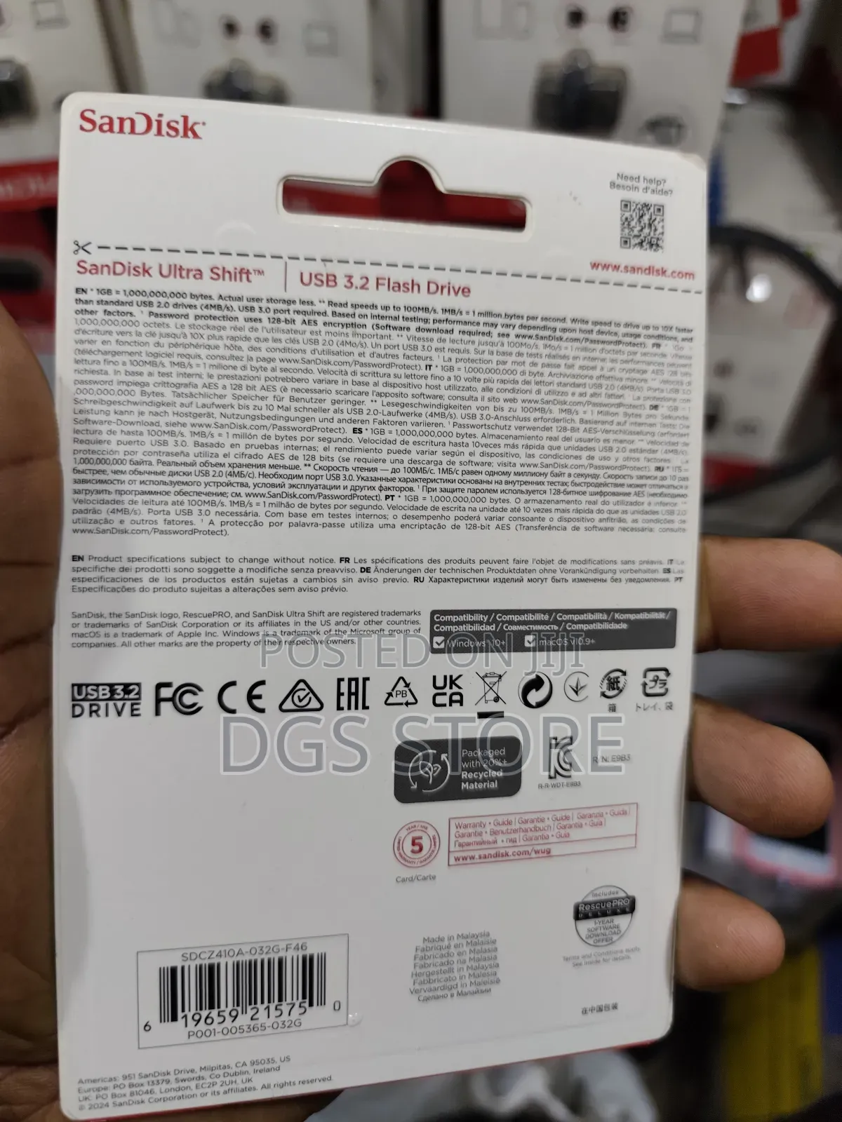 Sandisk Ultra Shift Flash Drive 32gb