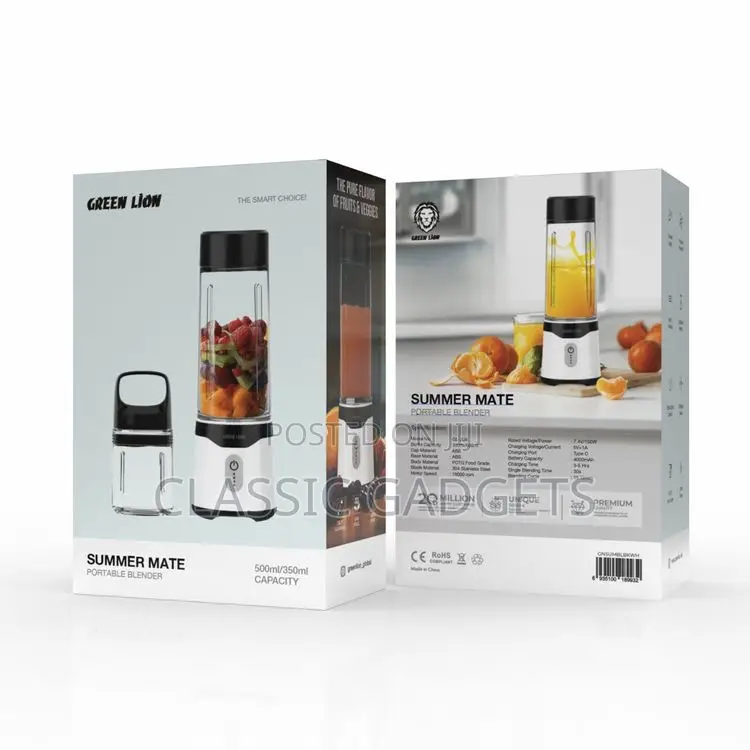 Green Lion Summer Mate Portable Blender 350ml/500ml Capacity