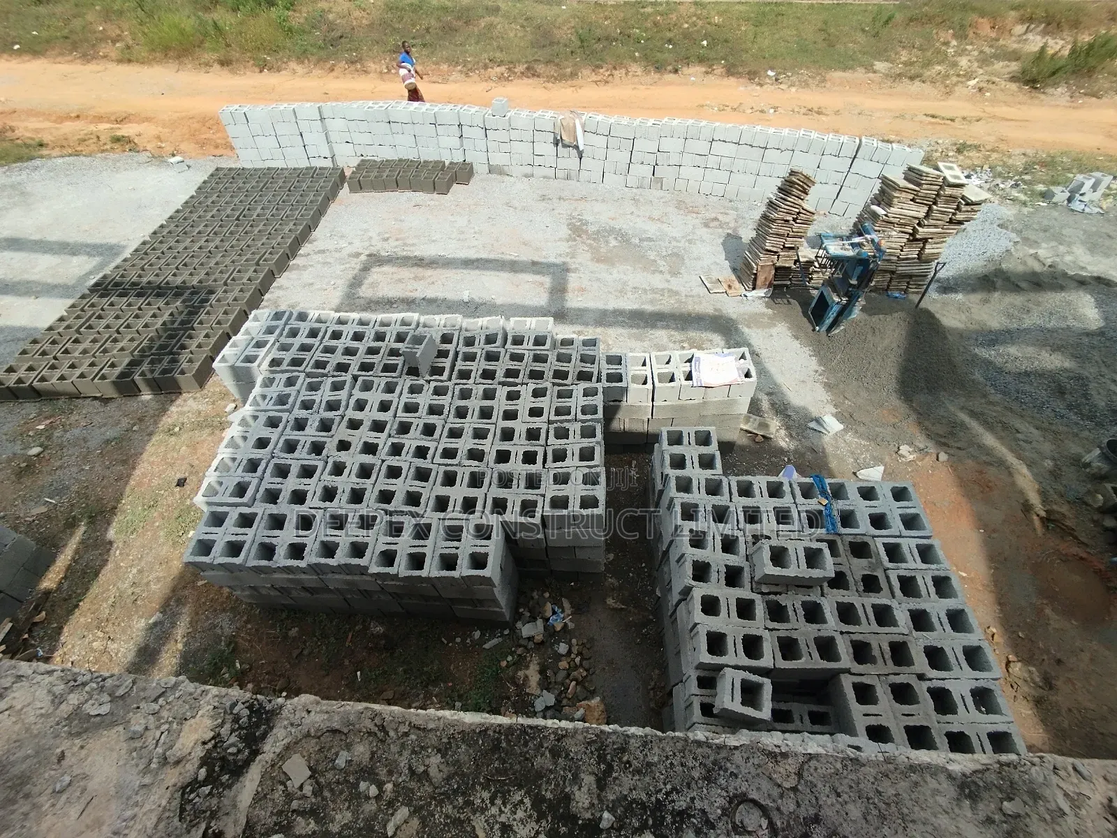 On-Site Concrete Building Block Production in Abuja