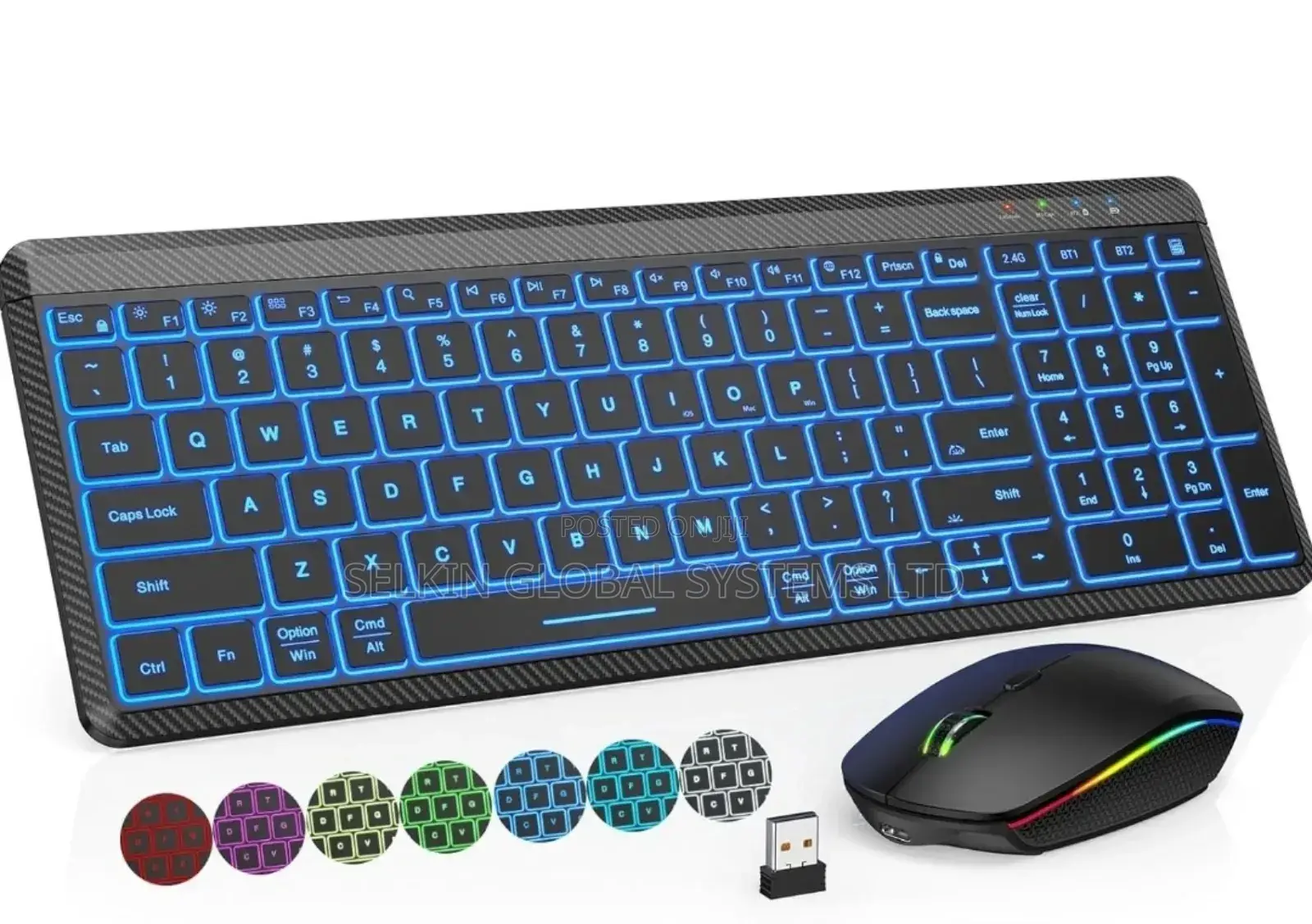 3in1 Bluetooth and Wireless RGB Keyboard and Mouse