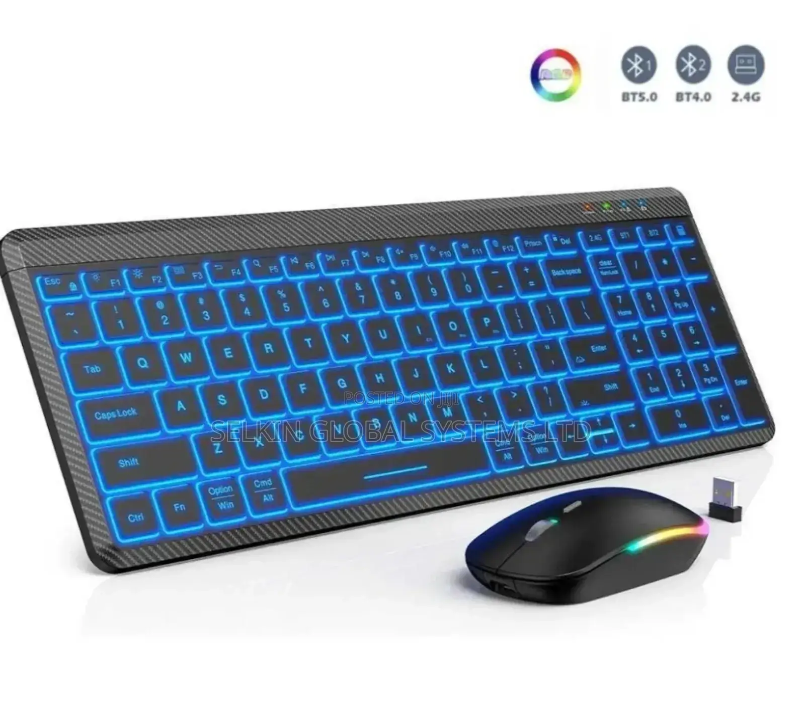 3in1 Bluetooth and Wireless RGB Keyboard and Mouse