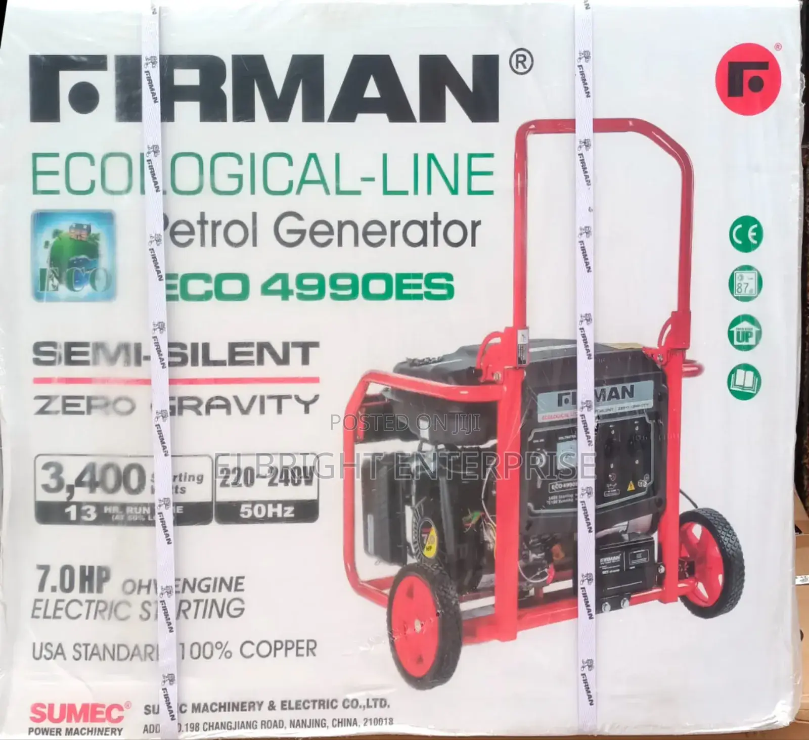 Sumec Firman 100% Copper Key Starter Generator | Eco-4990es