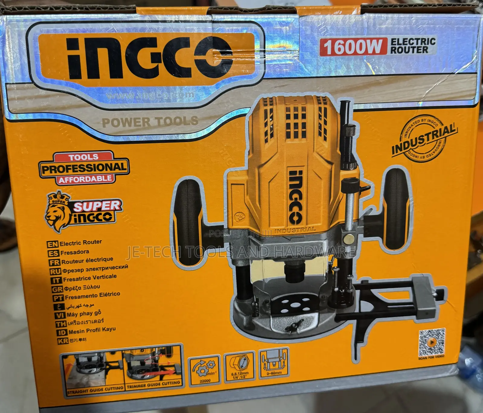 Ingco 1600w Electric  Palm Router For Craftsmen