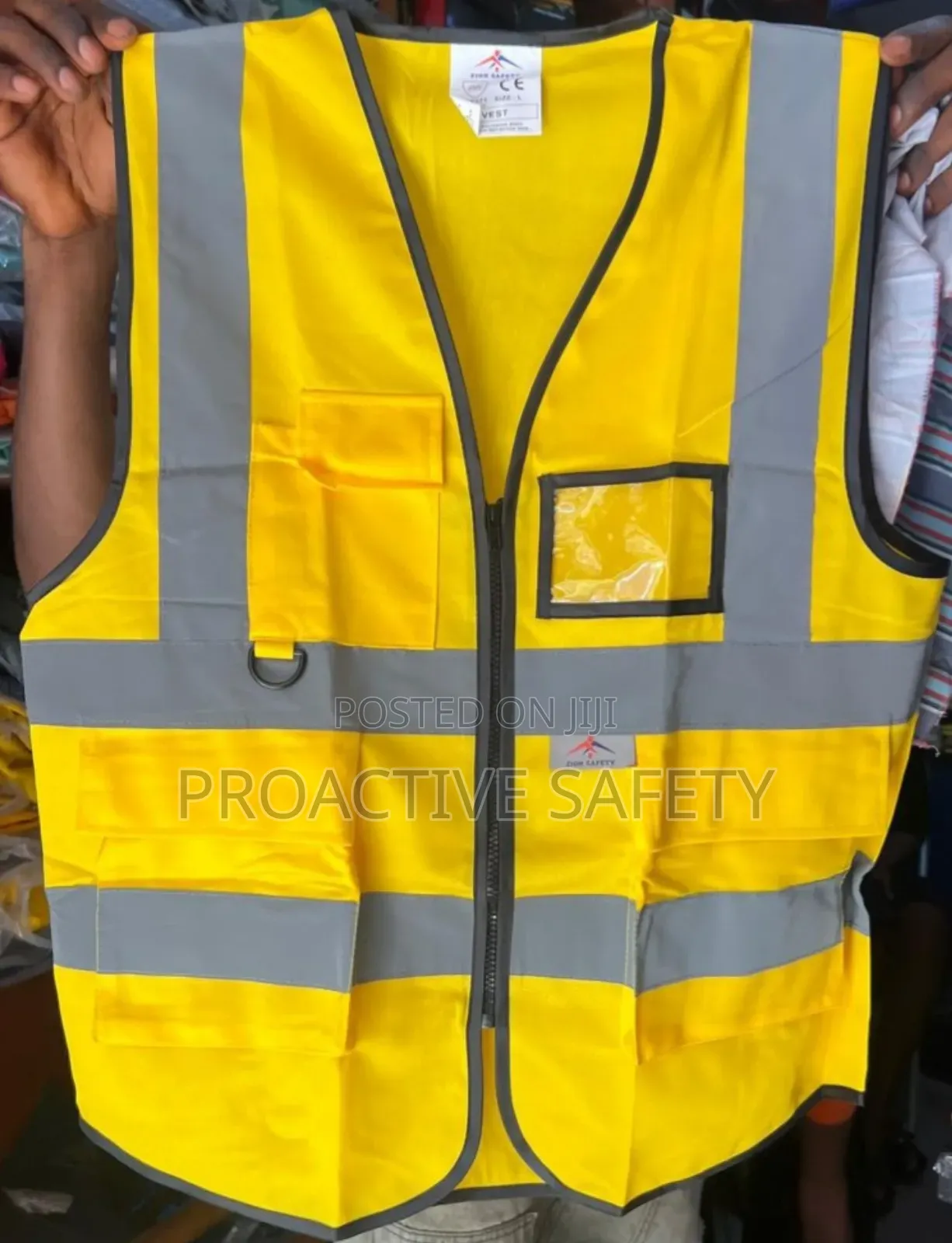 Safety Reflective Vest With Zipper & Pocket