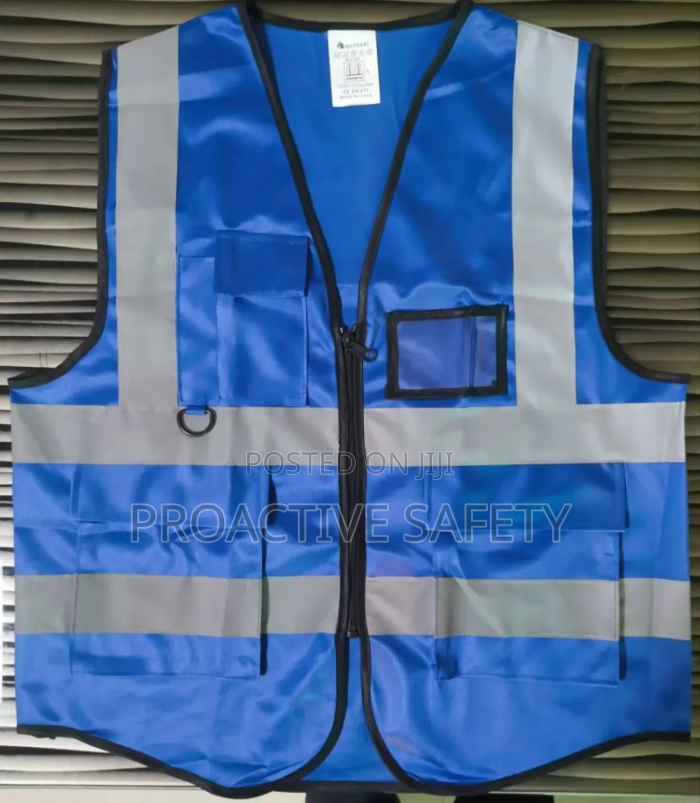 Safety Reflective Vest With Zipper & Pocket
