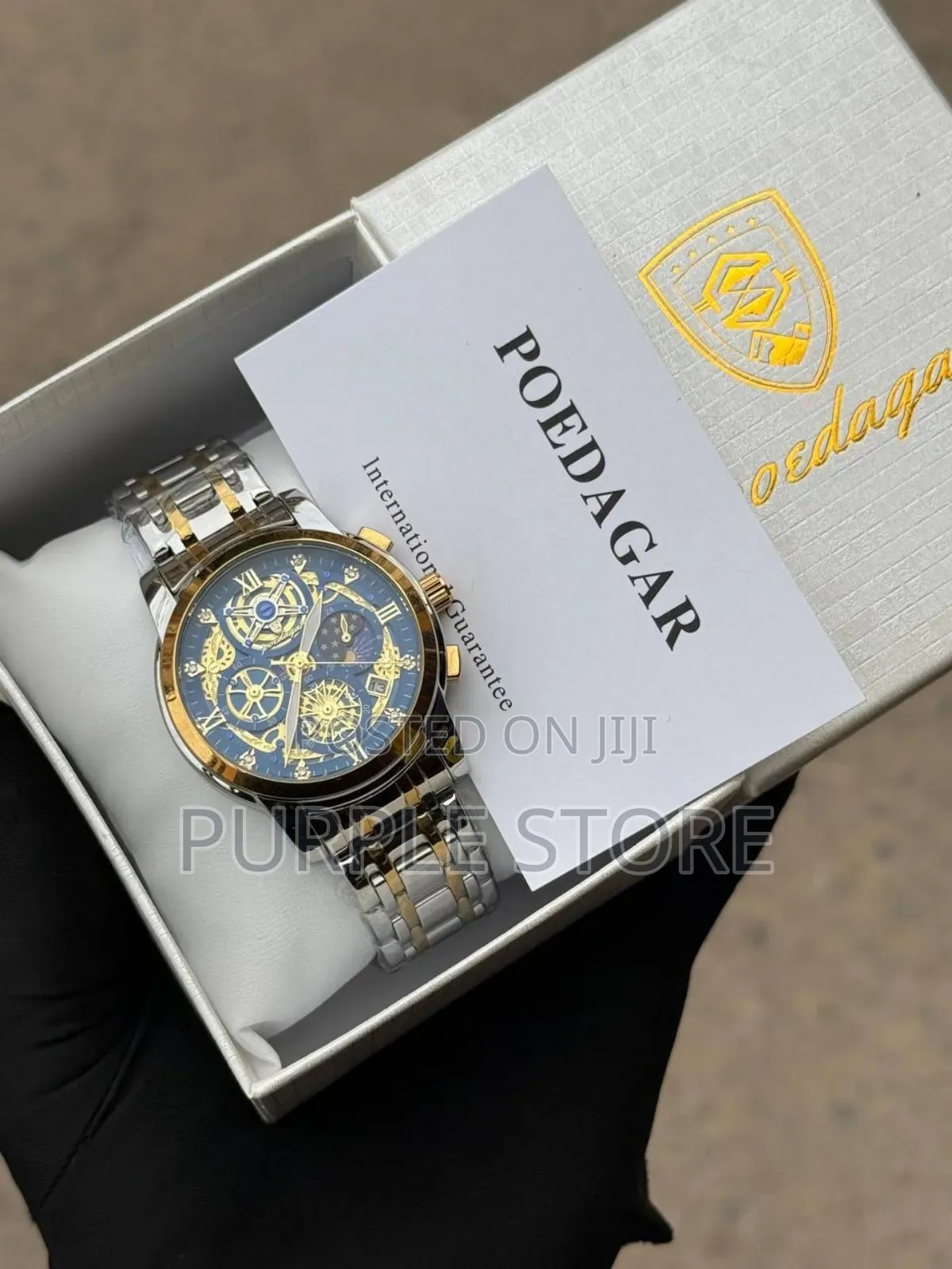 Poedagar Quality Chronograph for-Men-Fully-Packaged-Box