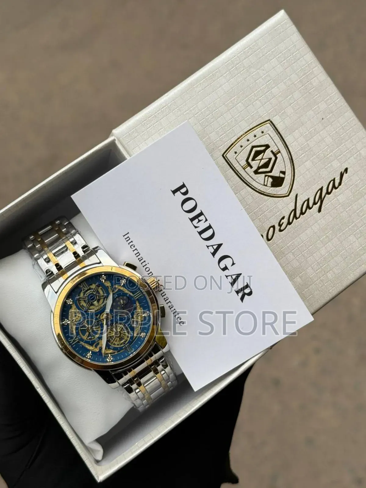 Poedagar Quality Chronograph for-Men-Fully-Packaged-Box