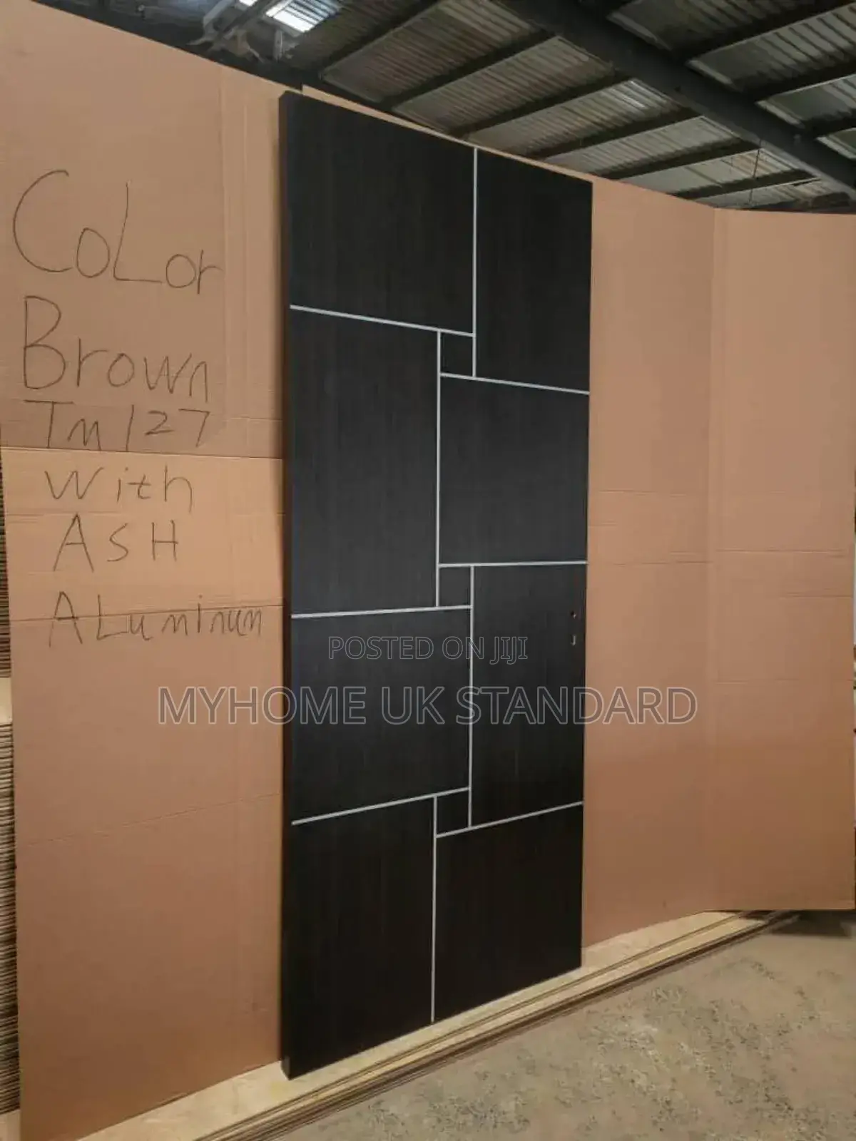 HDF Wooden Room Door (Black) 3ft