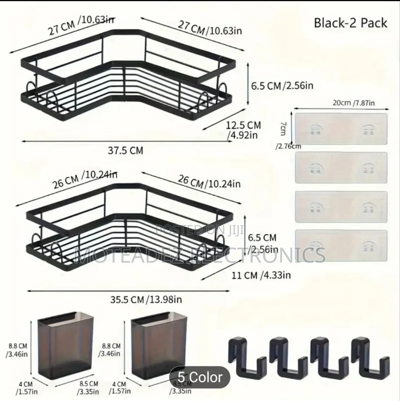 2in1 L-Shaped Multipurpose Kitchen/Bathroom Wall Corner Rack