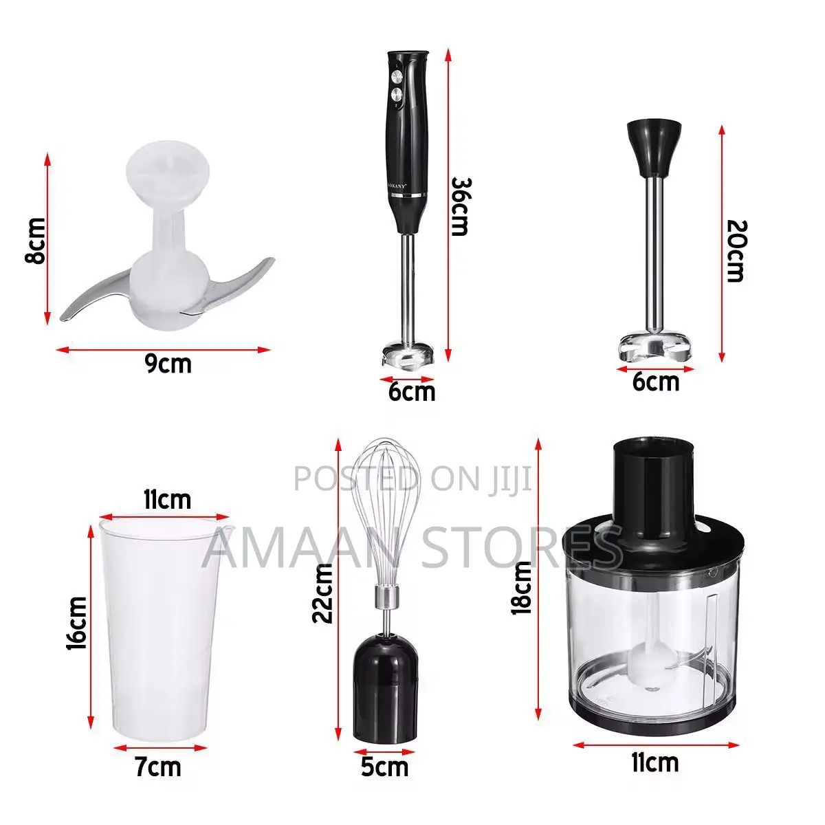 Sokany 4-in-1 Hand Blender – 500w