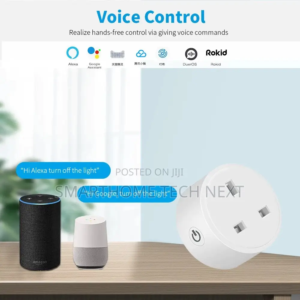 20a Tuya Smart Wifi Plug Uk (Alexa, Google, Energy Meter)