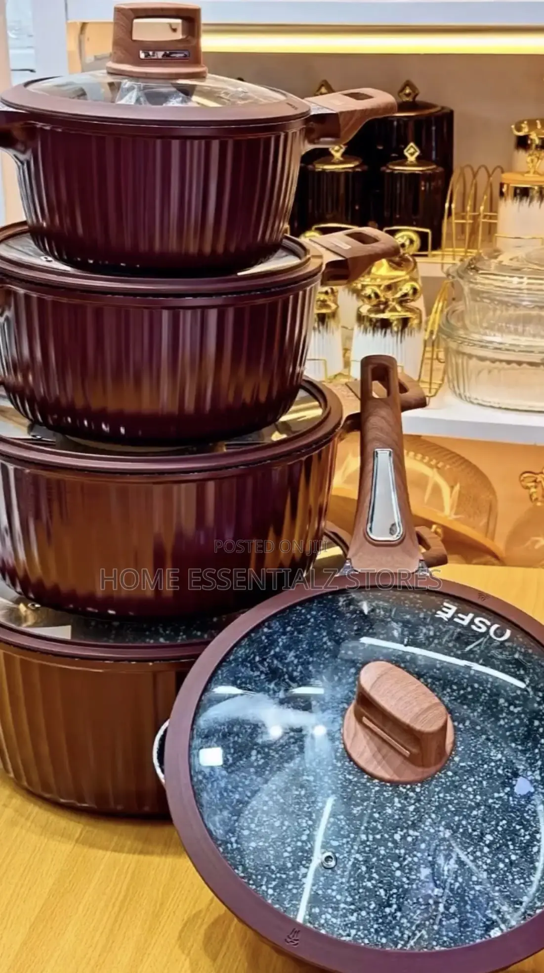 Osfe Quality Set of Pots With Insulated Handles