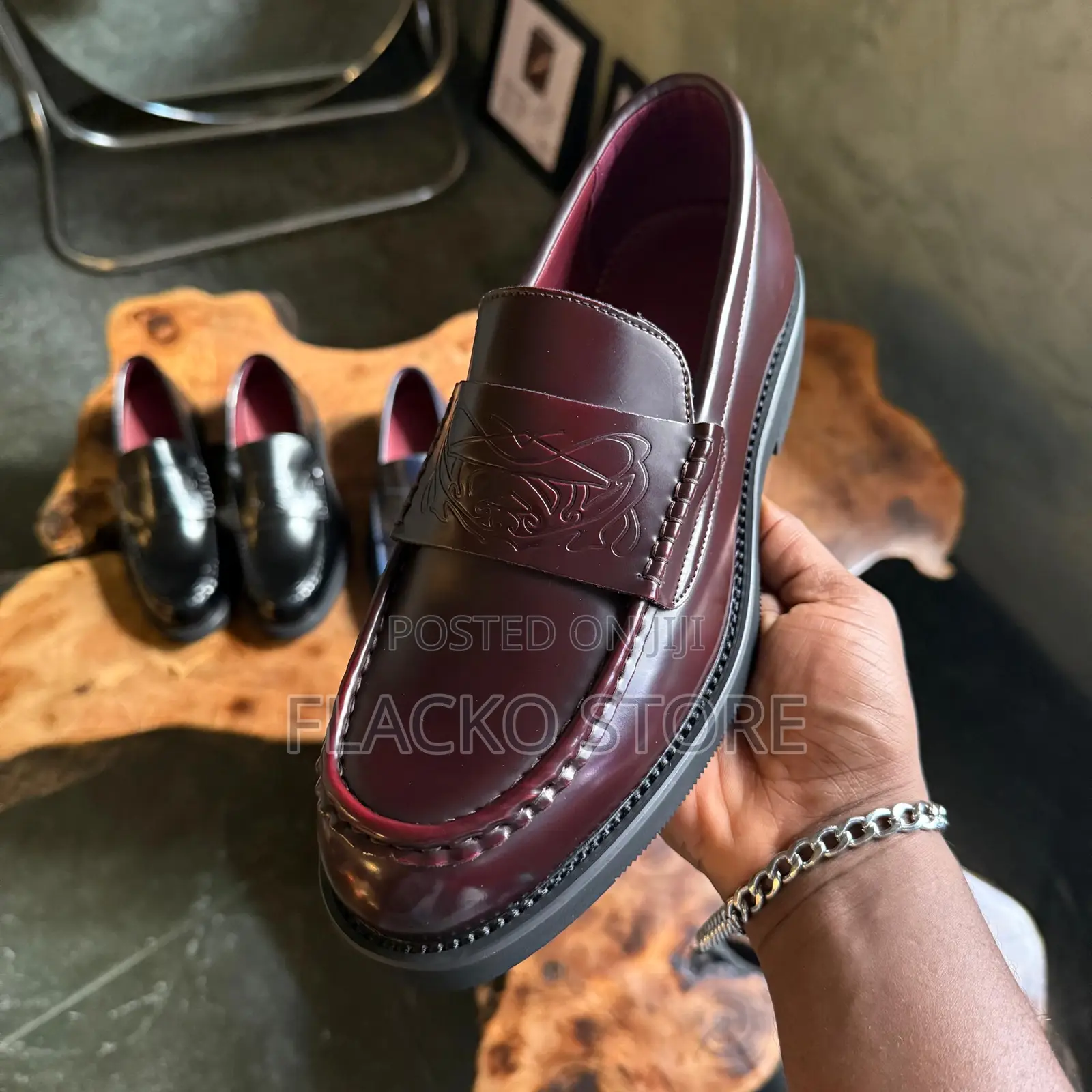 Original Vampire Embossed Midnight Emblem Loafers Shoes