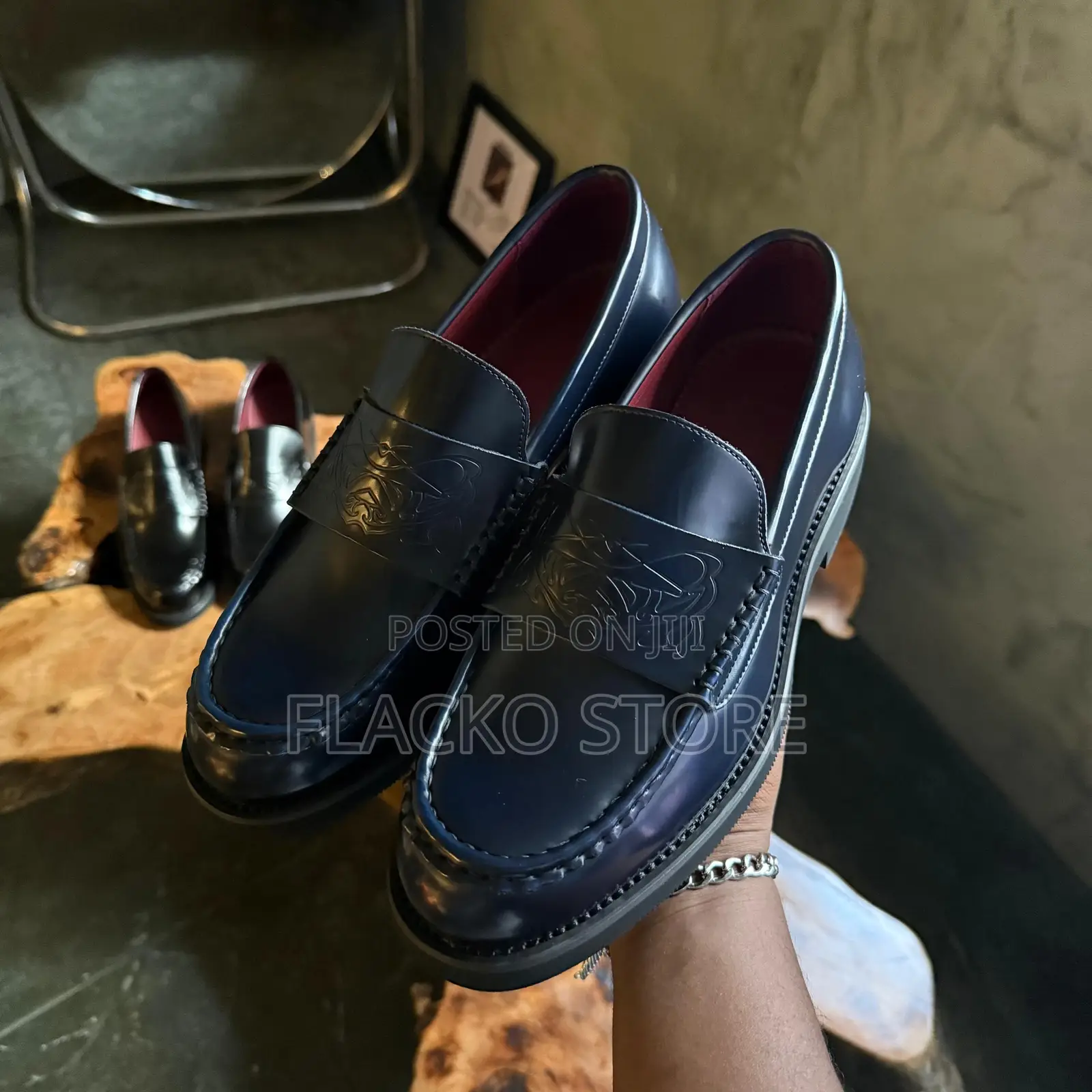 Original Vampire Embossed Midnight Emblem Loafers Shoes