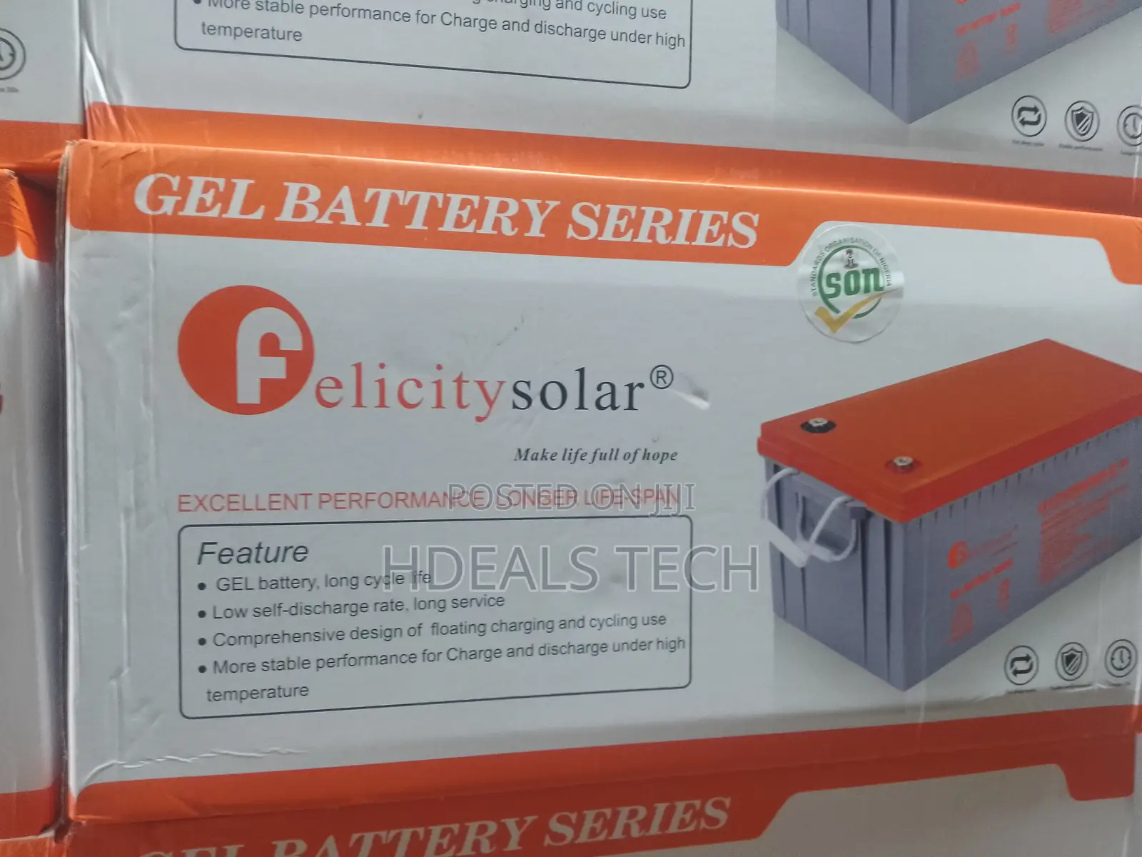 “Felicity Deep Cycle Gel Battery – 200ah for Home Solar”