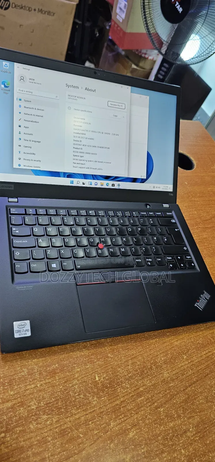 Laptop Lenovo Thinkpad T14s Gen 1 32GB Intel Core I7 SSD 256GB
