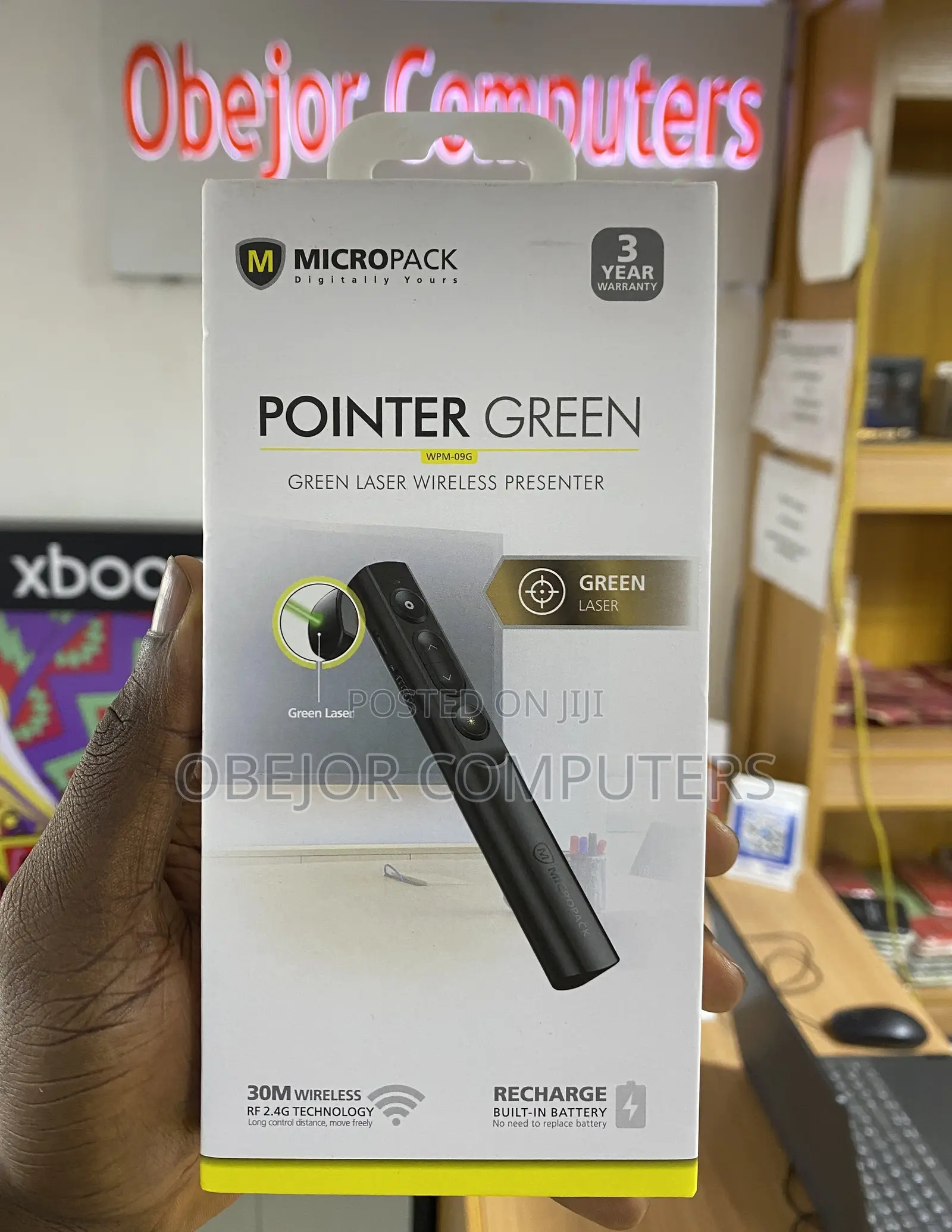 Micropack Green Laser Wireless Presentation Clicker WPM-09g