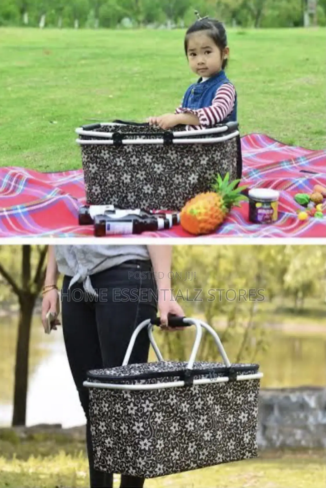 Multicolored Foldable Picnic Bag